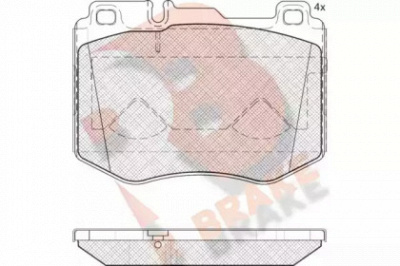 R BRAKE rb2195 -  Комплект тормозных колодок, дисковый тормоз